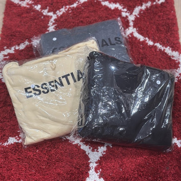 “Essentials” Hoodie and Sweatpants Set in Black, Gray, and Cream - Picture 1 of 7